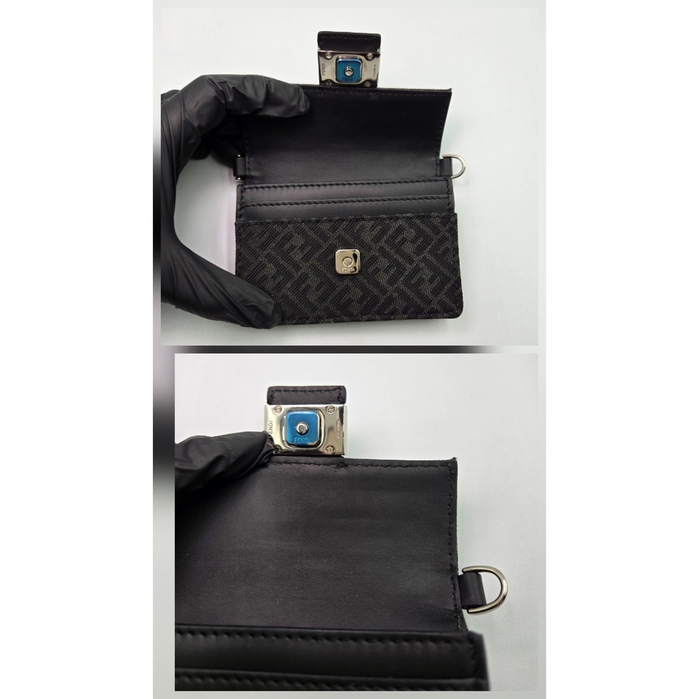 Fendi Mini Baguette Monogram Canvas Leather Strap Authentic NWOT - Picture 6 of 10